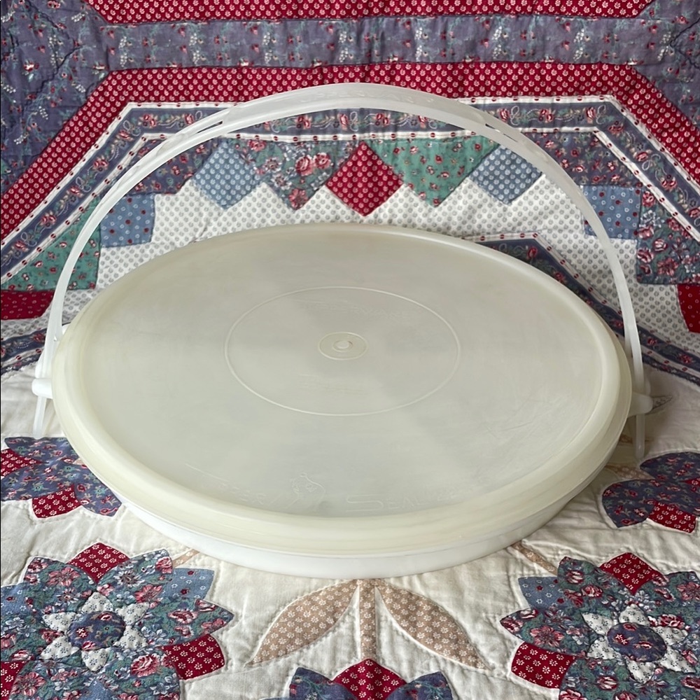 White Divided Food Storage Container with Handle